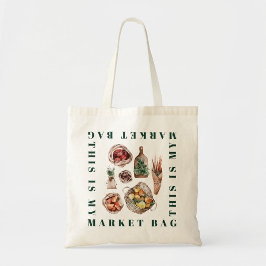 Markt, groente- en fruitsector eco-groene Waterver Tote Bag (Voorkant)