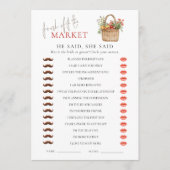 Markt Hij zei dat ze zei Vrijgezellenfeest Game Ka Kaart (Voorkant)