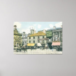 markt - Huddersfield Marketplace Canvas Afdruk