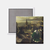 Markt in Den Haag, c.1660 Magneet (Voorkant / Achterkant)