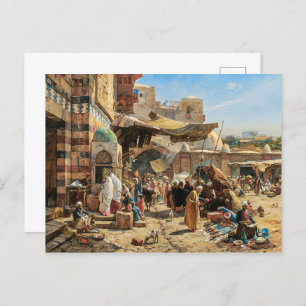 Markt in Jaffa   Gustav Bauernfeind   Briefkaart