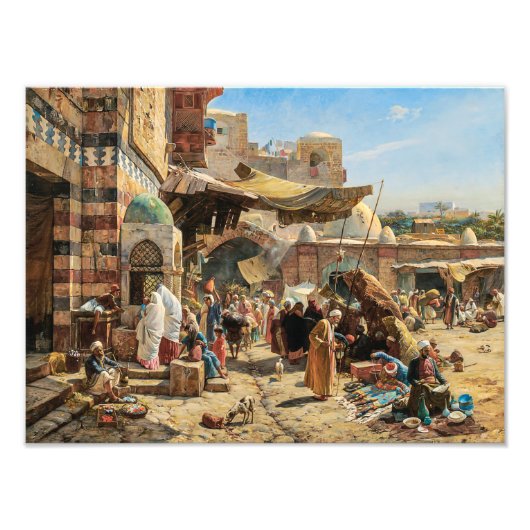 Markt in Jaffa | Gustav Bauernfeind | Foto Afdruk (Voorkant)