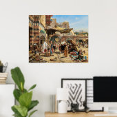 Markt in Jaffa | Gustav Bauernfeind | Poster (Thuiskantoor)