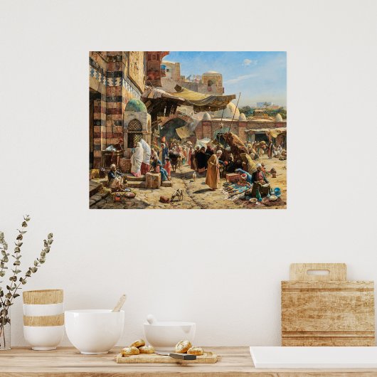 Markt in Jaffa | Gustav Bauernfeind | Poster (Keuken)