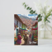 Markt in La Paz Bolivia Reizen Briefkaart (Staand voorkant)