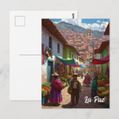 Markt in La Paz Bolivia Reizen Briefkaart (Voorkant / Achterkant)