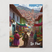 Markt in La Paz Bolivia Reizen Briefkaart (Voorkant)