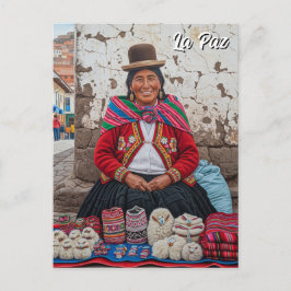 Markt in La Paz Bolivia Reizen Briefkaart
