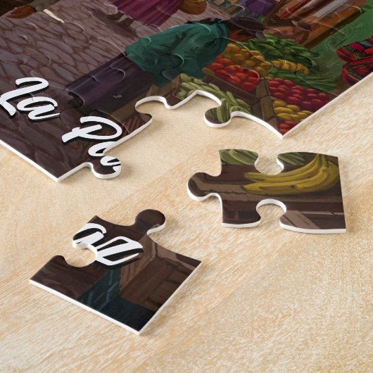 Markt in La Paz Bolivia Reizen Legpuzzel (Zijkant)