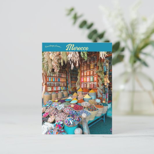 Markt in Marrakech Marokko Briefkaart (Staand voorkant)