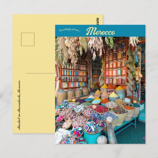 Markt in Marrakech Marokko Briefkaart (Voorkant / Achterkant)