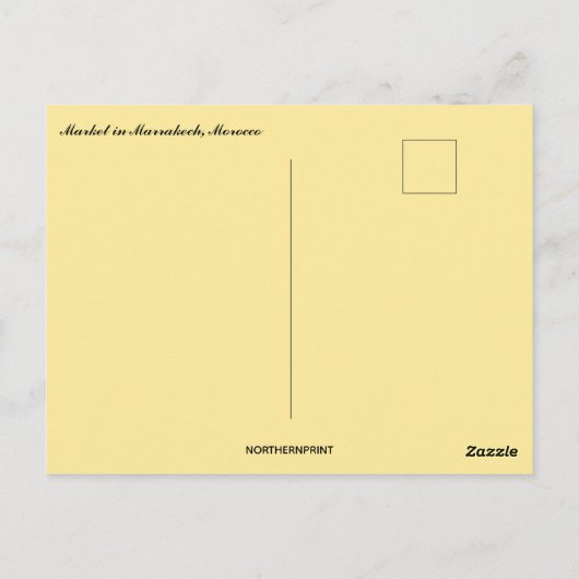 Markt in Marrakech Marokko Briefkaart (Achterkant)
