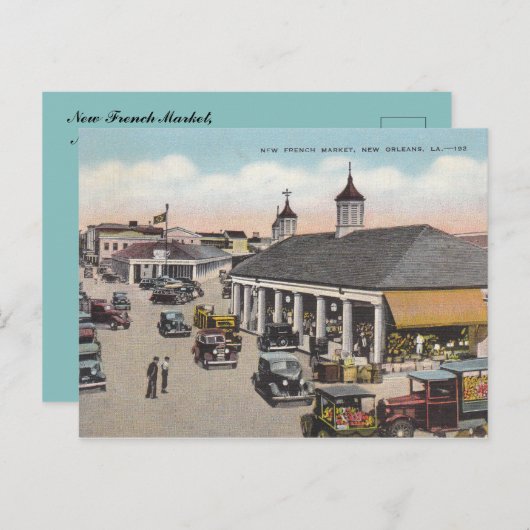  markt New Orleans Louisiana Briefkaart (Voorkant / Achterkant)
