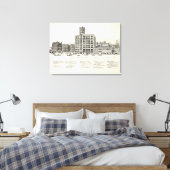 Markt North side Geary en Kearny Canvas Afdruk (Insitu (Slaapkamer))