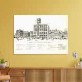 Markt North side Geary en Kearny Canvas Afdruk (Insitu (Woonkamer))