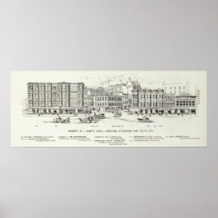 Markt North side Stockton en Ellis Poster