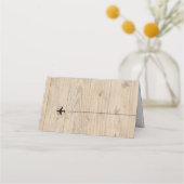 Markt op de houten achtergrond plaatskaartje (Achterkant)