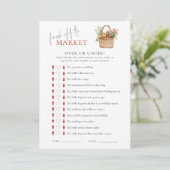 Markt Over of Onder Vrijgezellenfeest Game Kaart (Staand voorkant)