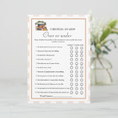 Markt Over of onder vrijgezellenfeest spel Kaart (Staand voorkant)