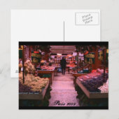 Markt parijs briefkaart (Voorkant / Achterkant)