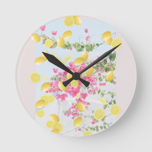 Markt Positano Italië #1 #wall #art Ronde Klok (Voorkant)