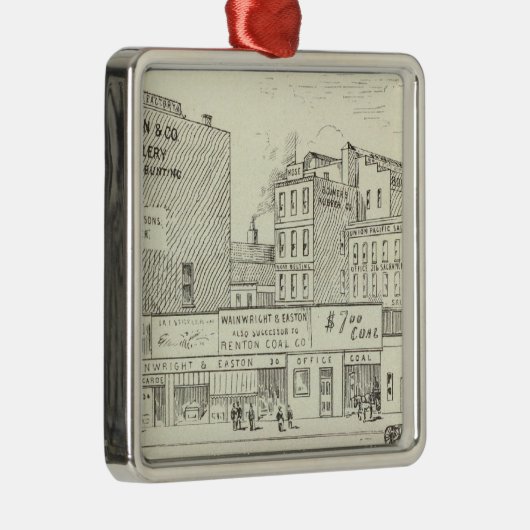 Markt, Sacramento en California North Side Metalen Ornament (Rechts)