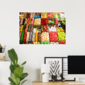 Markt Snoep Sweets Barcelona Spanje Poster (Thuiskantoor)