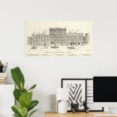 Markt South Side Beale en Fremont Poster (Thuiskantoor)