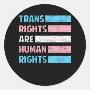 Markt Trans Rights is Mensenrechten LGBT-gemeensch Ronde Sticker