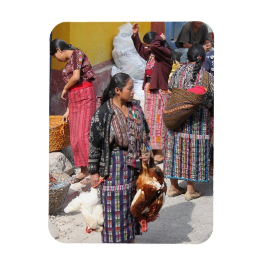 Markt van Midden-Amerika - Guatemala-markt Magneet (Verticaal)