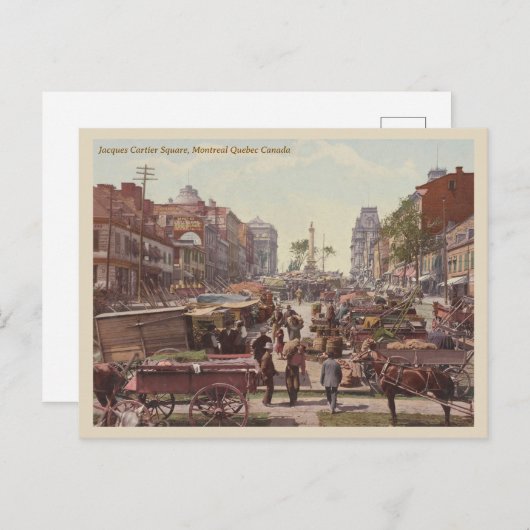  markt van Montreal Quebec Briefkaart (Voorkant / Achterkant)