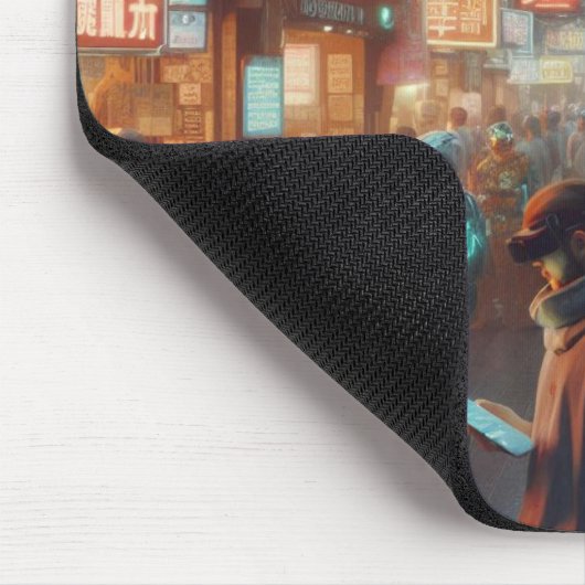 Markt van Neon Wonders Muismat (Hoek)