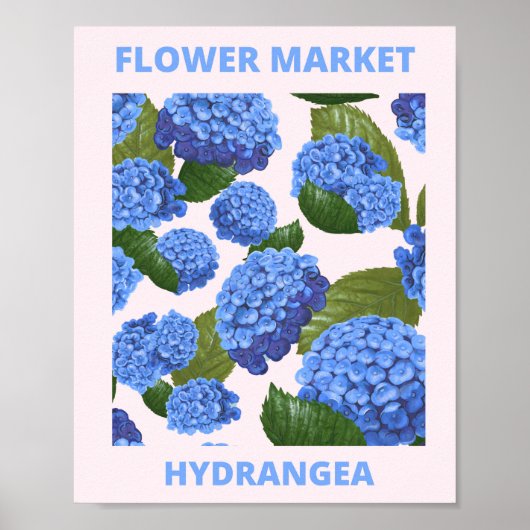  markt voor blauwe brandkranen poster (Voorkant)