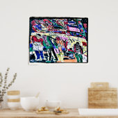 markt voor monsters poster (Keuken)