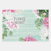  markt voor verse houtproducten Rustisch ontspring Inpakpapier Vel (Voorkant)