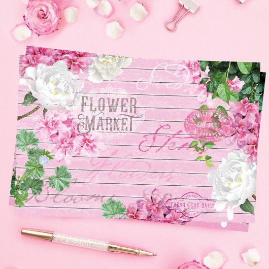  markt voor verse houtproducten Rustisch ontspring Tissuepapier