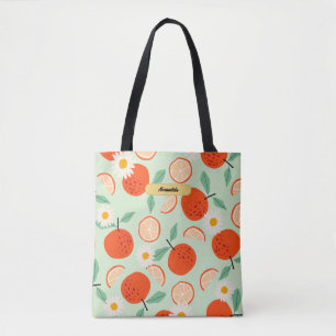 markt voor verse Sinaasappels Tote Bag