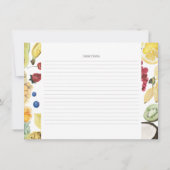 markt | Waterverf Vrijgezellenfeest Recept Kaarten (Achterkant)