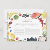 markt | Waterverf Vrijgezellenfeest Recept Kaarten (Voorkant)