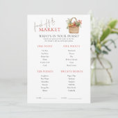 Markt Whats in Purse Vrijgezellenfeest Game Kaart (Staand voorkant)