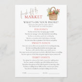 Markt Whats op Telefoon Vrijgezellenfeest Game Kaa Kaart (Voorkant)