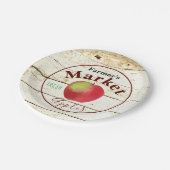 Marktappelteken van de landbouwer papieren bordje (Gekanteld)