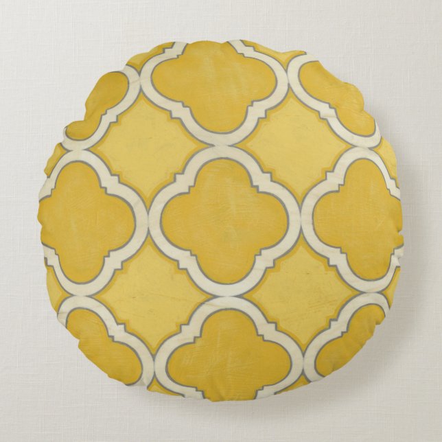 Marktbewegingen I Rond Kussen (Voorkant)