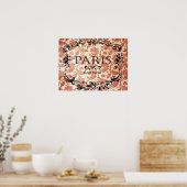  Marktbord Parijs op Poster Damask (Keuken)