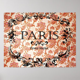  Marktbord Parijs op Poster Damask