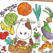 MARKTbriefkaart VAN DE FARMER door Nicole Janes Briefkaart