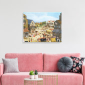 Marktdag Canvas Afdruk (Insitu (Woonkamer))