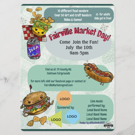 Marktdag Evenement Flyer (Geen AI) Save The Date (Voorkant)
