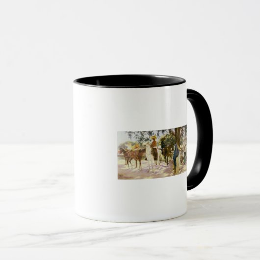 Marktdag in San Gabriel, Mexico Mok (Voorkant rechts)