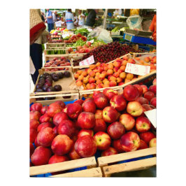 Marktdag in Siena, Italië Foto Afdruk